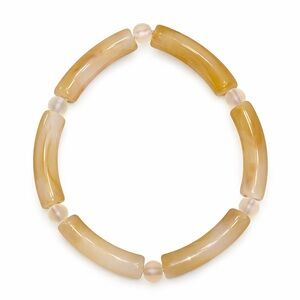 Beige Tube Bead Bracelet Women's Fashion Jewelry Delicate Bohemian Style‎